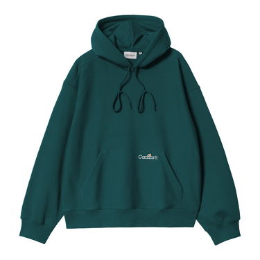 Pulover Carhartt WIP Hooded Script Sweatshirt Zelena | I034430_9, 0