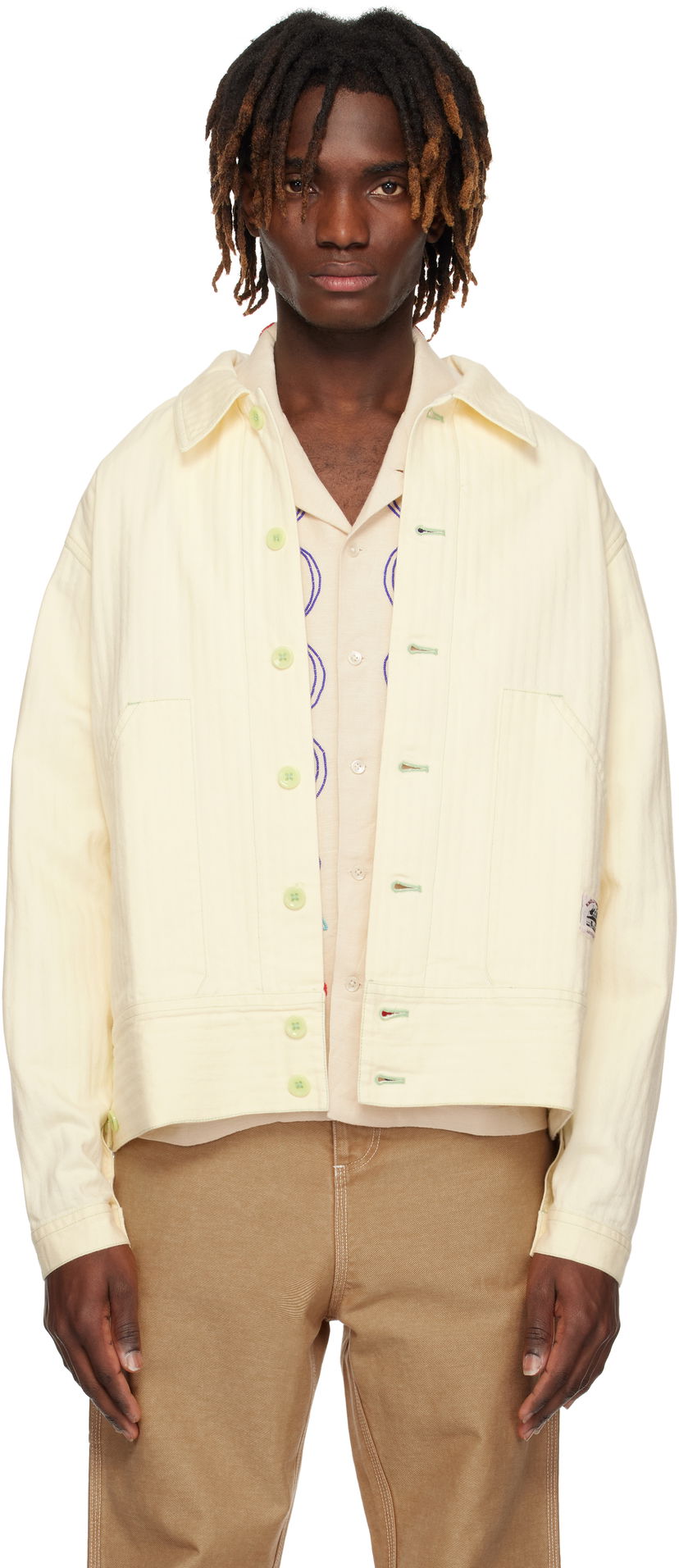 Jakna Bode Bode Greenskeeper Knolly Brook Jacket Rumena | MRS25JA006