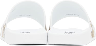 Superge in čevlji Versace Versace Jeans Couture Outline Barocco Pool Slides Bela | E78YA3SQ4_EZS365, 1