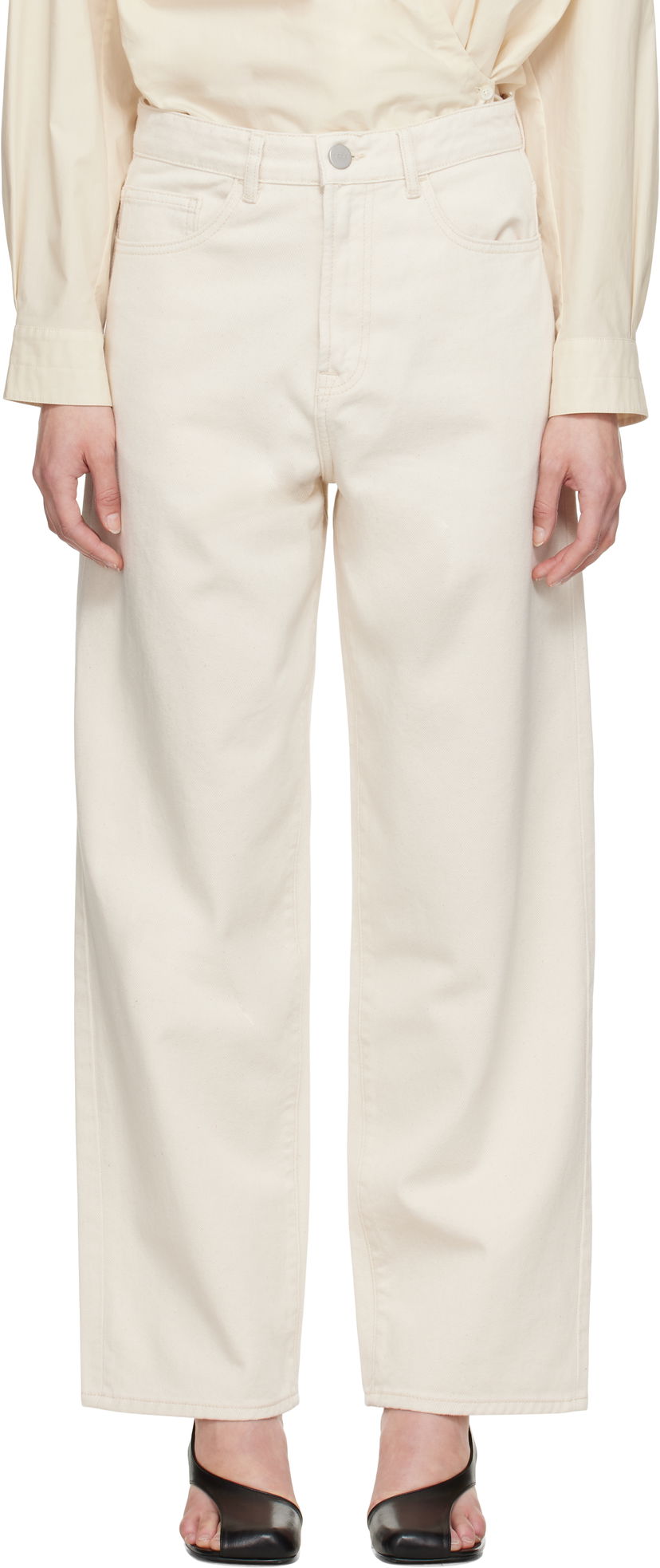 Kavbojke Róhe Baggy Fit Jeans Bež | 415-31-039