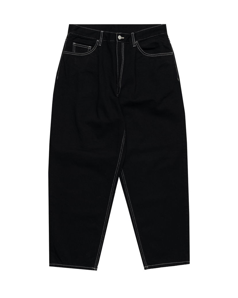 Kavbojke BEAMS Beams Wide Tapered Denim Pants Črna | 11211131791-19