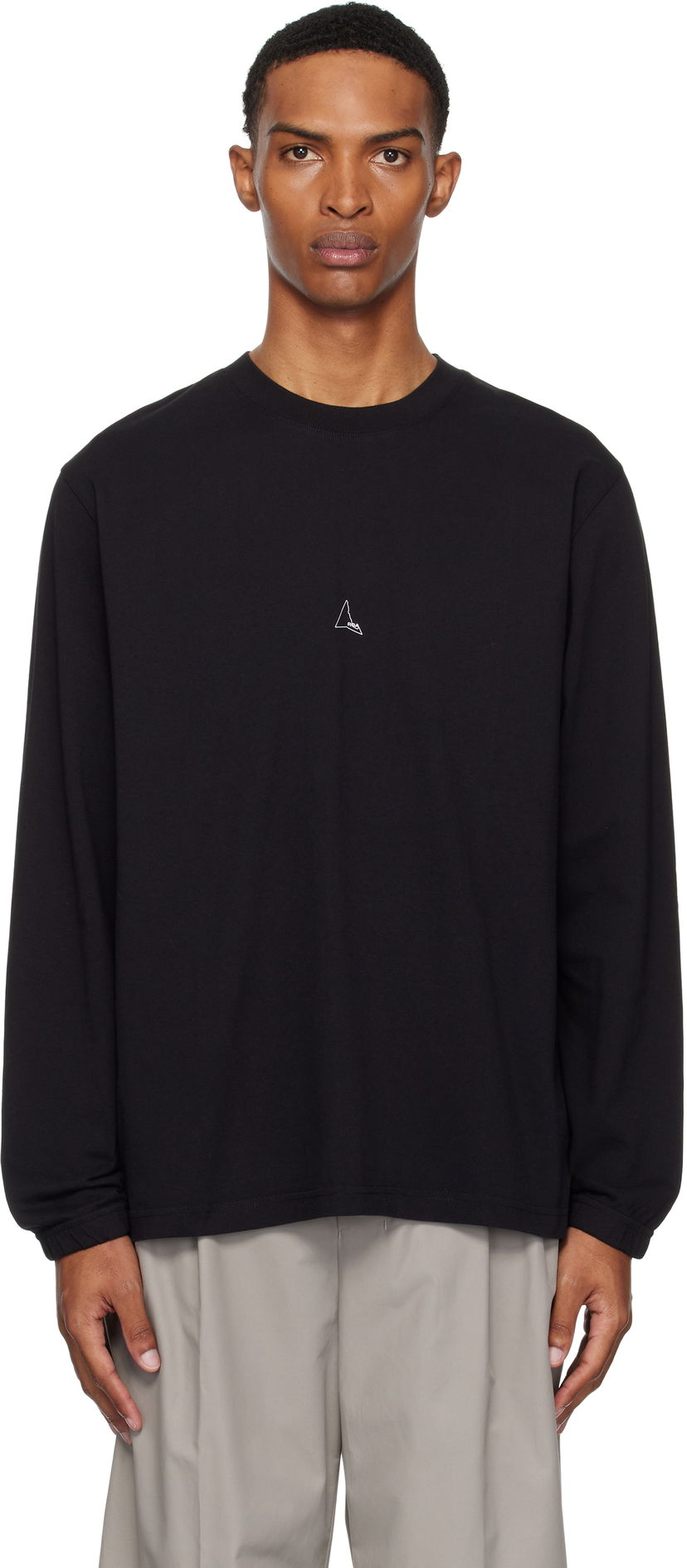 Majica ROA ROA Logo Long Sleeve T-Shirt Črna | RBMW0399JY35