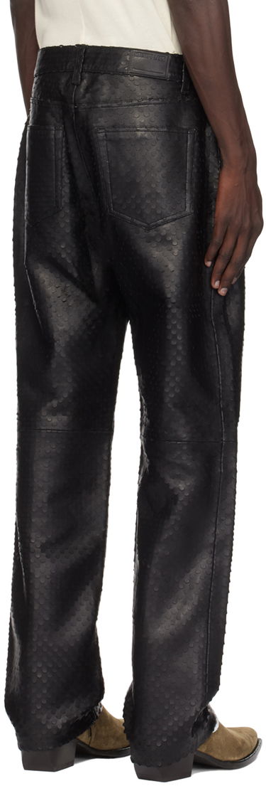 Kavbojke Helmut Lang Helmut Lang Hole-Punched Worker Leather Pants Črna | O06HM210, 2
