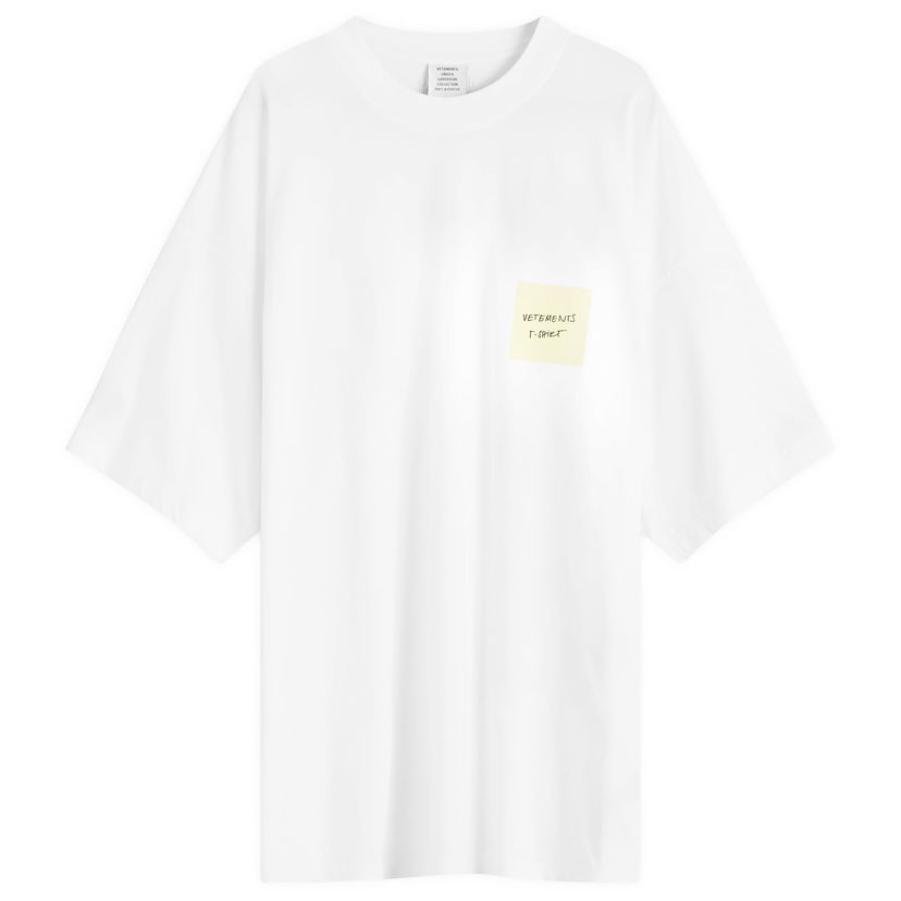 Majica VETEMENTS Sticker T-Shirt Bela | UA65TR210W