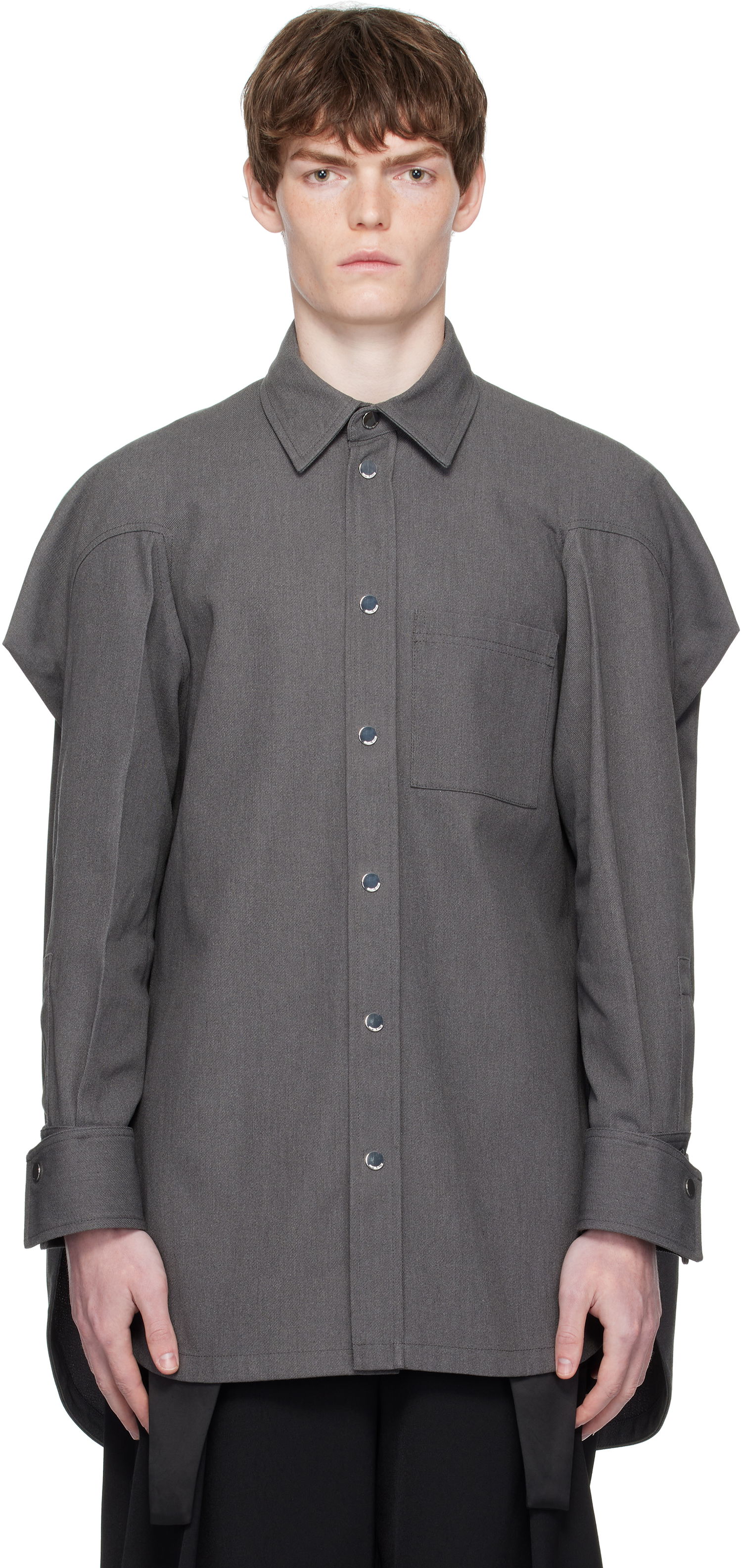 Srajce Jean Paul Gaultier Jean Paul Gaultier Canvas Shirt Siva | 25/03-U-ST024-W008-04, 0