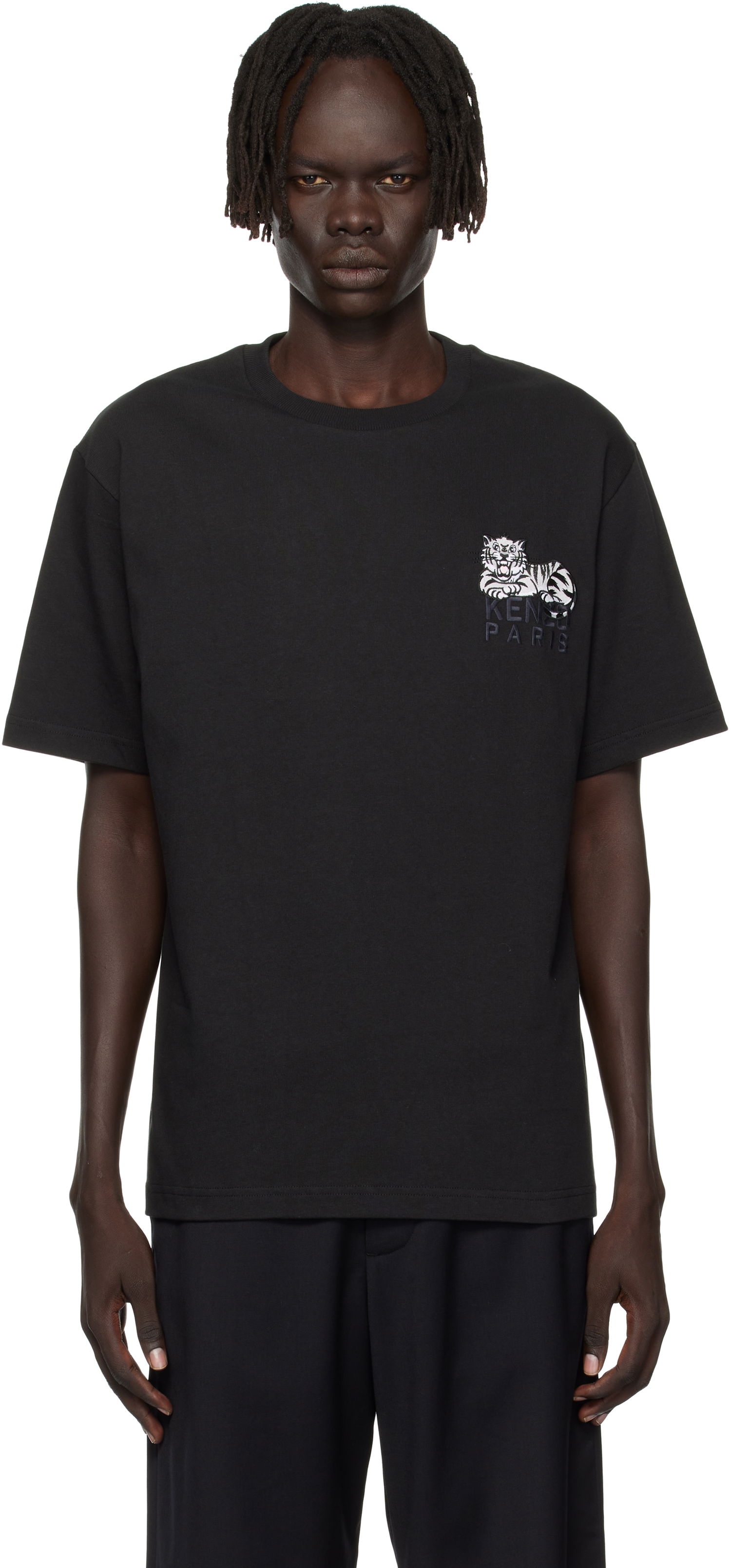 Majica KENZO Kenzo Paris 'KENZO Happy Tiger' Embroidered T-Shirt Črna | FF65TS2554SI, 0