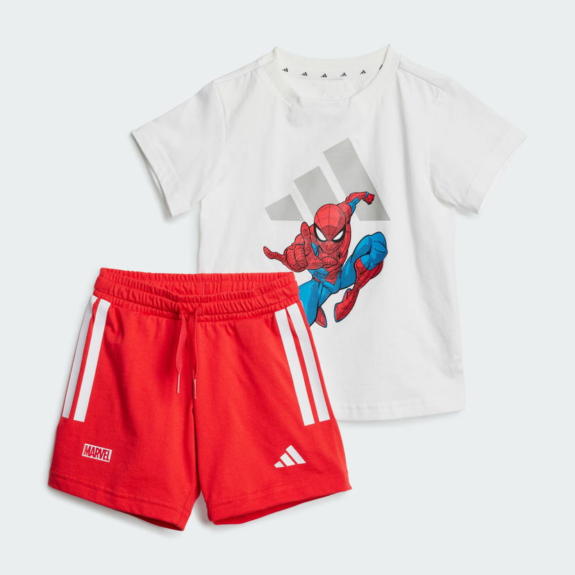 Trenirka adidas Performance Marvel Spider-Man Tee Set Rdeča | JF3629
