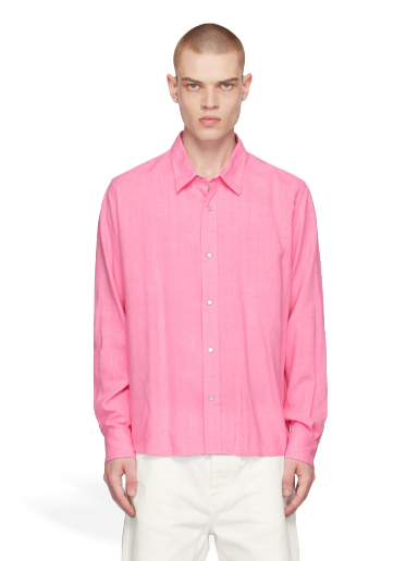 Srajce AMI Press-Stud Shirt Roza | HSH117.VI0003