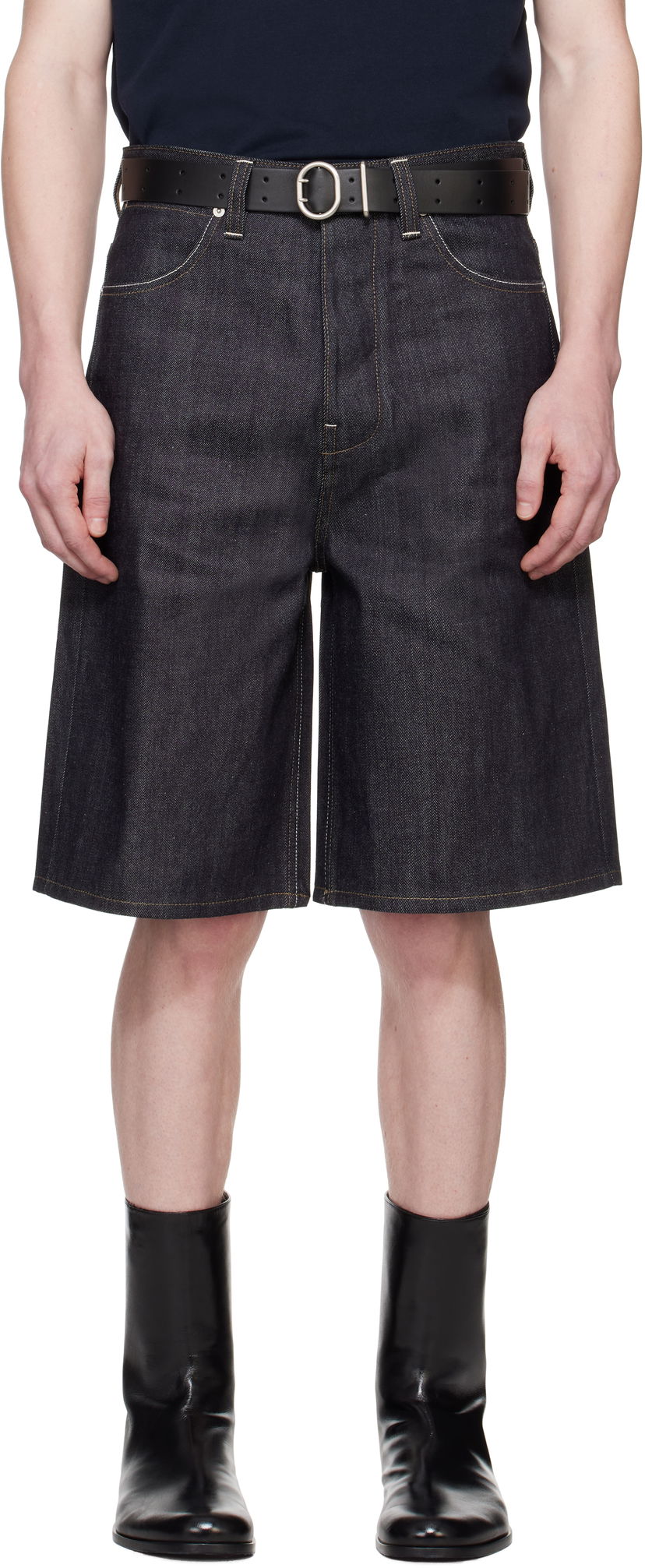 Kratke hlače Jil Sander Jil Sander Raw Denim Shorts Modra | J23KA0110_J45041