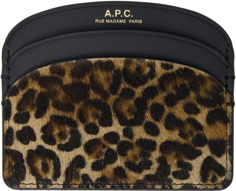 Denarnica A.P.C. A.P.C. Demi-Lune Leopard Card Holder Večbarvna | PXCAW-F63270