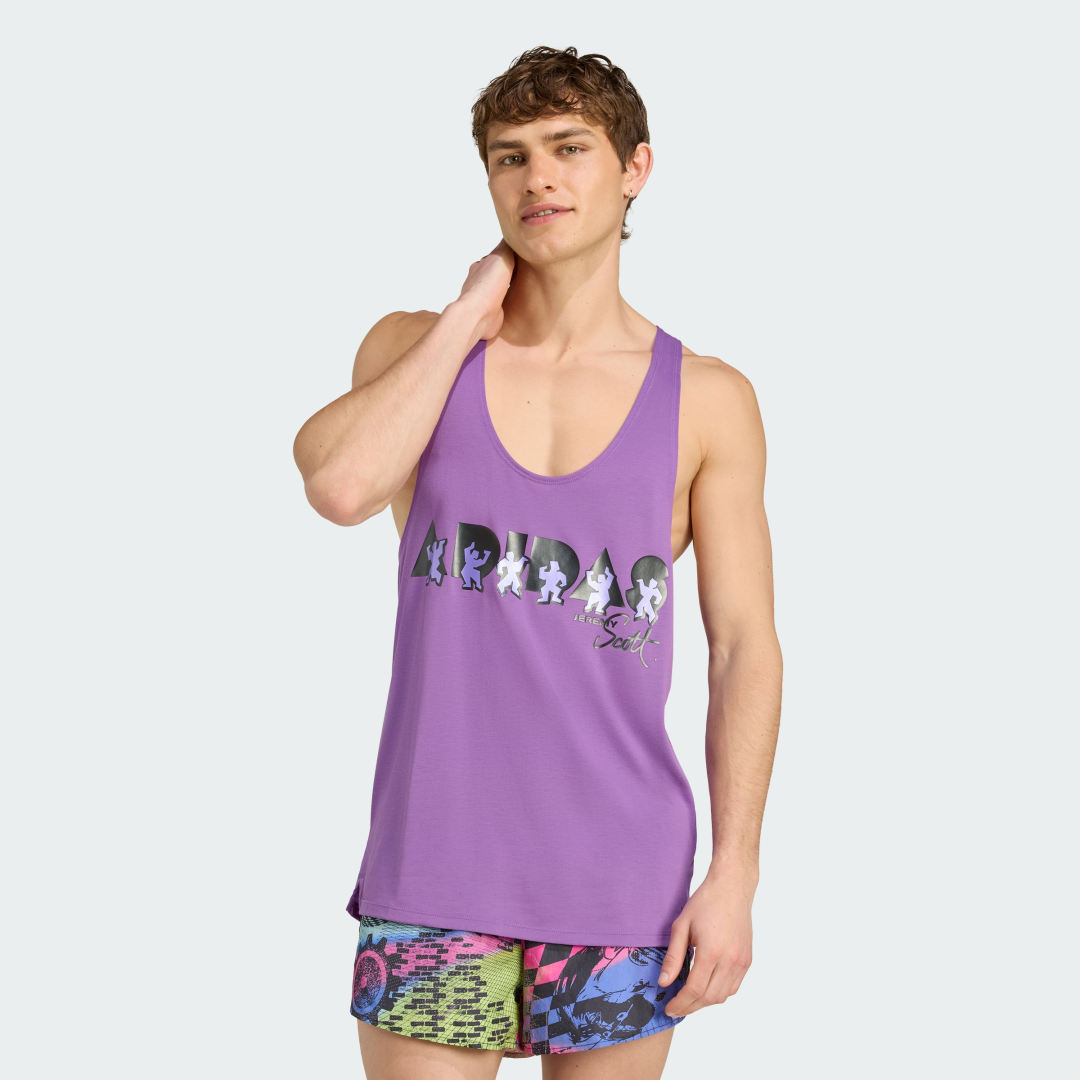 Majica brez rokavov adidas Performance Jeremy Scott Pride Tank Top Lila | JL7622, 0