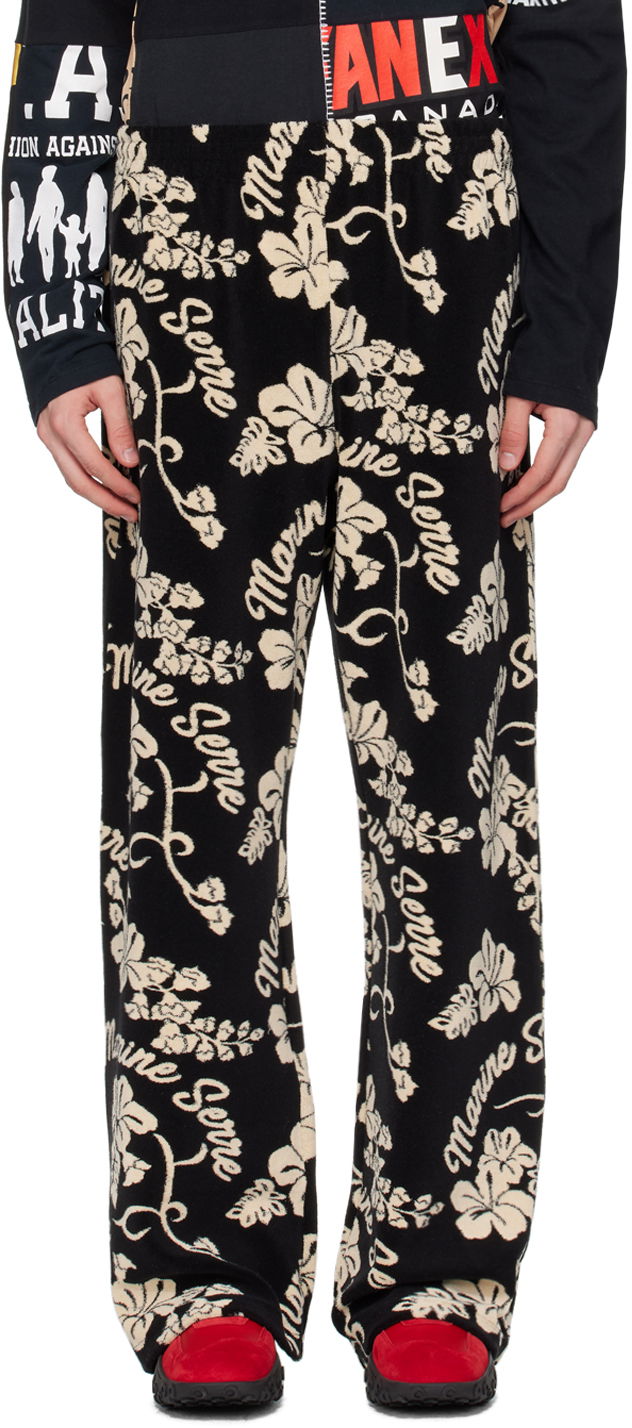 Trenirka Marine Serre Jacquard Sweatpants Črna | UPA046 CJER0035