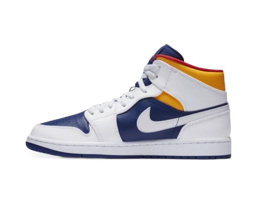 Superge in čevlji Jordan Air Jordan 1 Mid "White Deep Royal Blue" Mornarica | 554724-131