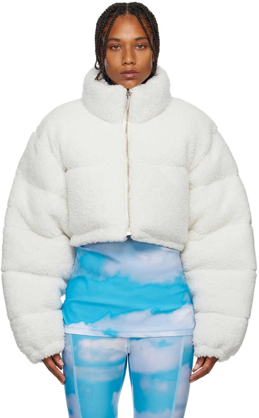 Bomber jakna VETEMENTS Cropped Shearling Jacket Bela | VL14JA180C