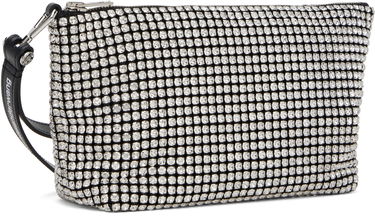Torbica Alexander Wang Alexander Wang Heiress Crystal-Embellished Wristlet Pouch Črna | 70424N13M, 1