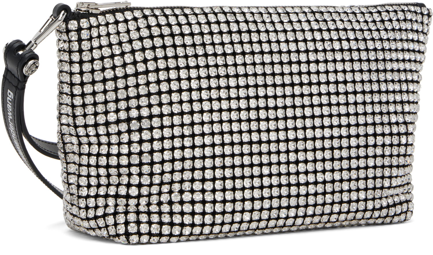 Torbica Alexander Wang Alexander Wang Heiress Crystal-Embellished Wristlet Pouch Črna | 70424N13M, 1
