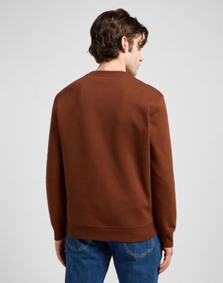Pulover Lee Regular Patch Crew Sweatshirt Luxe Rjava | 112371910, 0