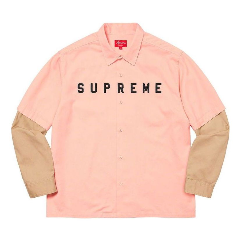 Srajce Supreme Two Tone Work Shirt Roza | SUP-FW20-147