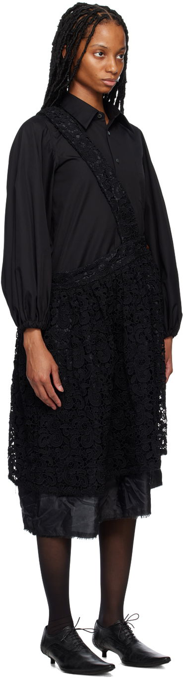 Obleke Comme des Garçons Comme des Garçons Floral Lace Midi Skirt Črna | RK-A004-051, 1
