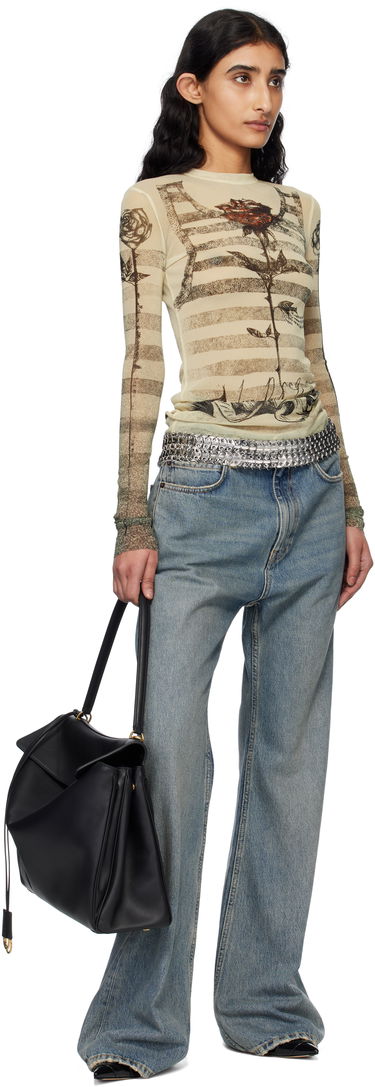 Majica Jean Paul Gaultier Jean Paul Gaultier Tattoo Marinière T-Shirt Bež | 25/34-F-TO274-T585-030030, 4