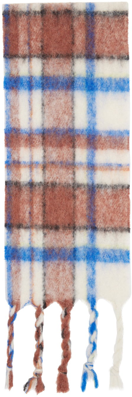 Šala ADER ERROR Plaid Muffler Scarf with Logo Patch Večbarvna | BMADFWAC0404IV, 1