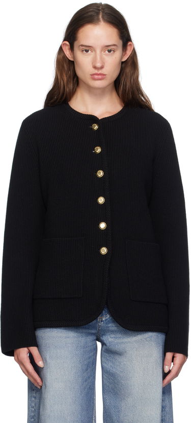 Pleteni pulover rag & bone rag & bone Nancy Wool Cardigan Črna | WAS24F069US69, 0