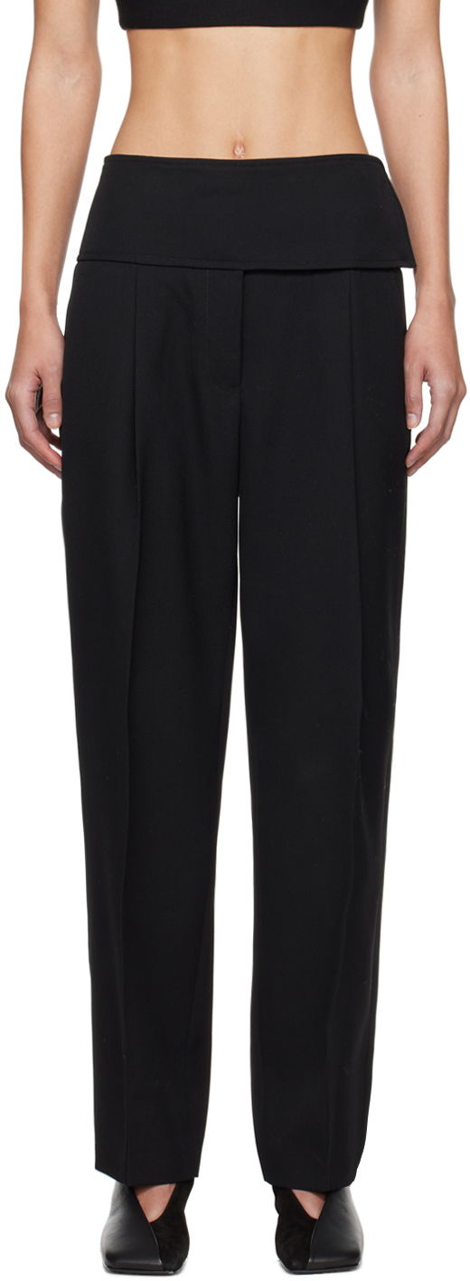 Hlače Jil Sander Belted Trousers Črna | J52KA0008_J40002