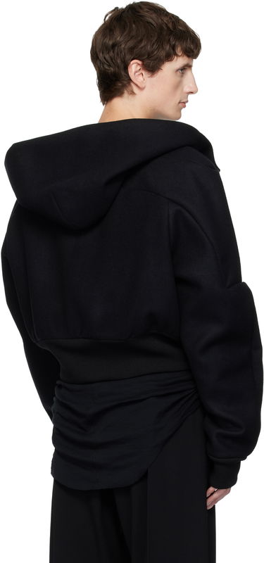 Bomber jakna Rick Owens Rick Owens Concordians Cropped Hooded Flight Bomber Jacket Črna | RU02E1761 WSF, 2