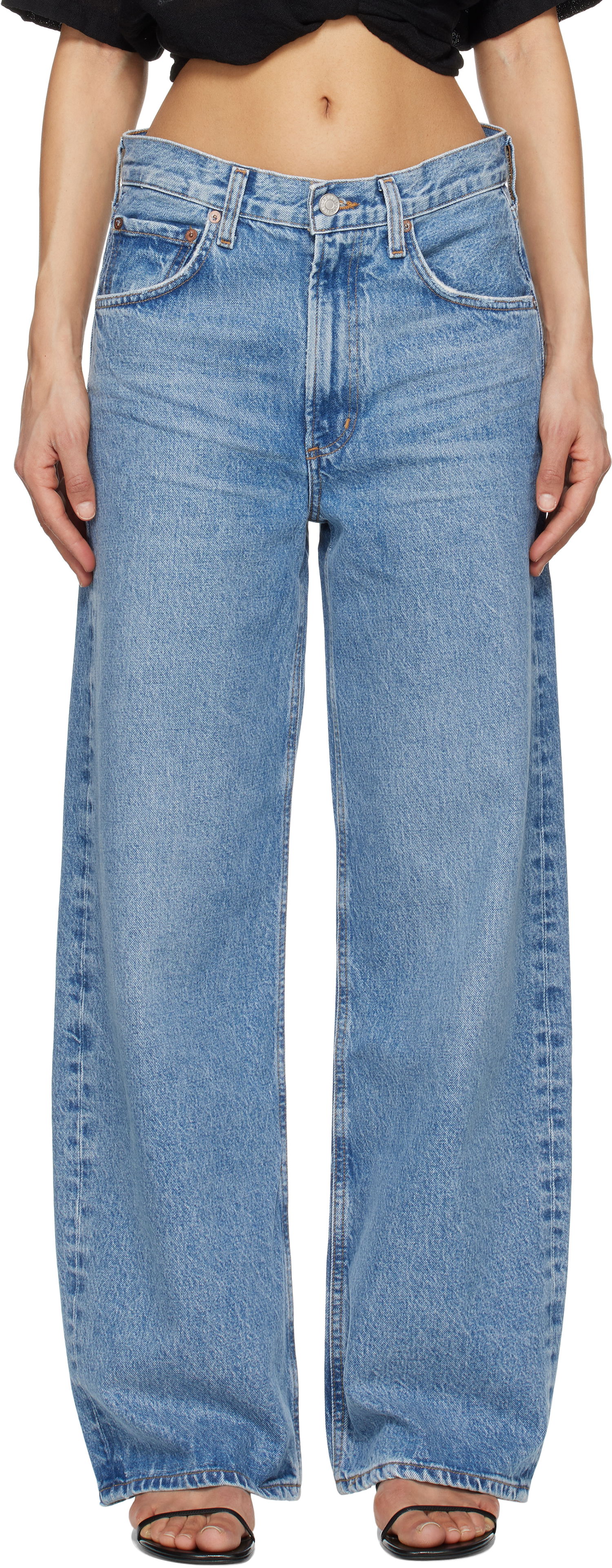 Kavbojke AGOLDE AGOLDE Low Curve Jeans Modra | A197B-1535, 0