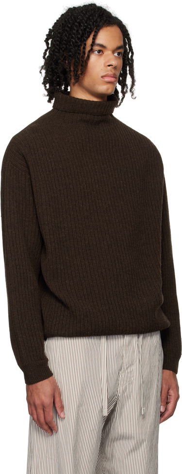 Pleteni pulover LEMAIRE Lemaire Felted Turtleneck Sweater Rjava | TO1264 LK1027, 1