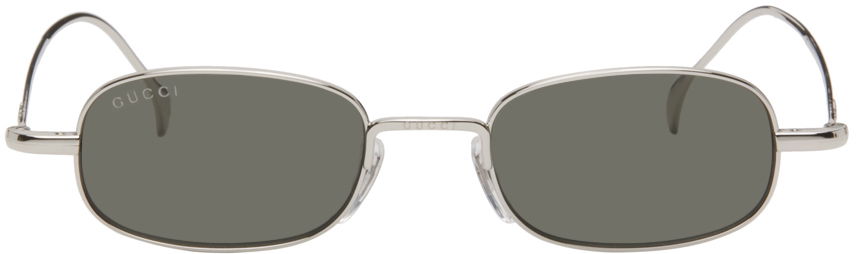 Sončna očala Gucci Gucci Silver Rectangular Sunglasses Zelena | GG1648S-008, 0
