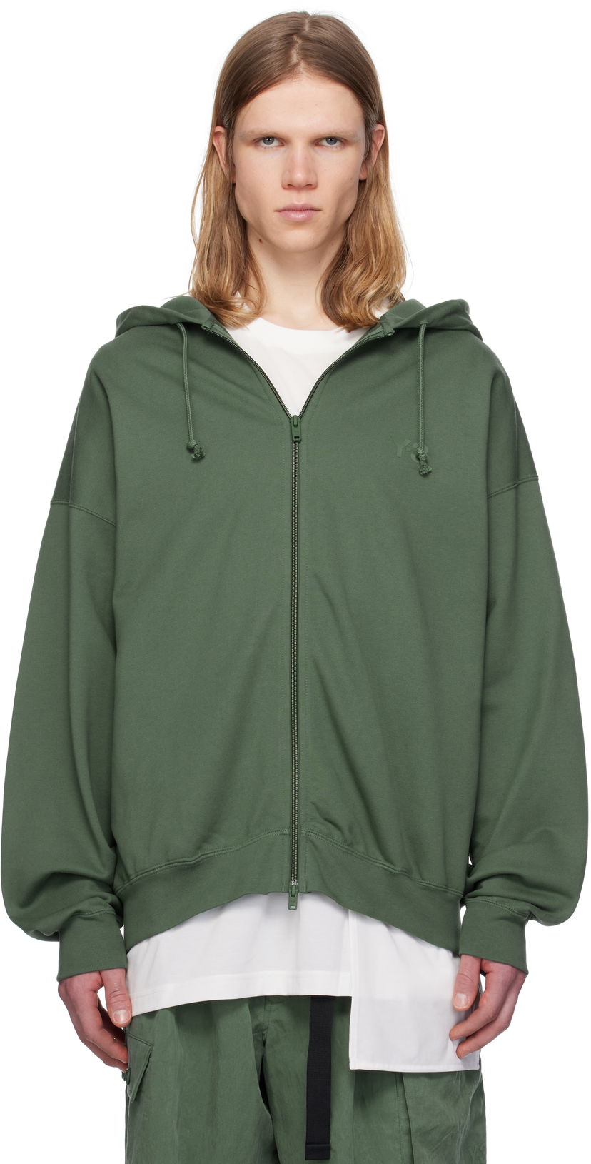 Pulover Y-3 Y-3 FT Zip Hoodie Zelena | JM7840