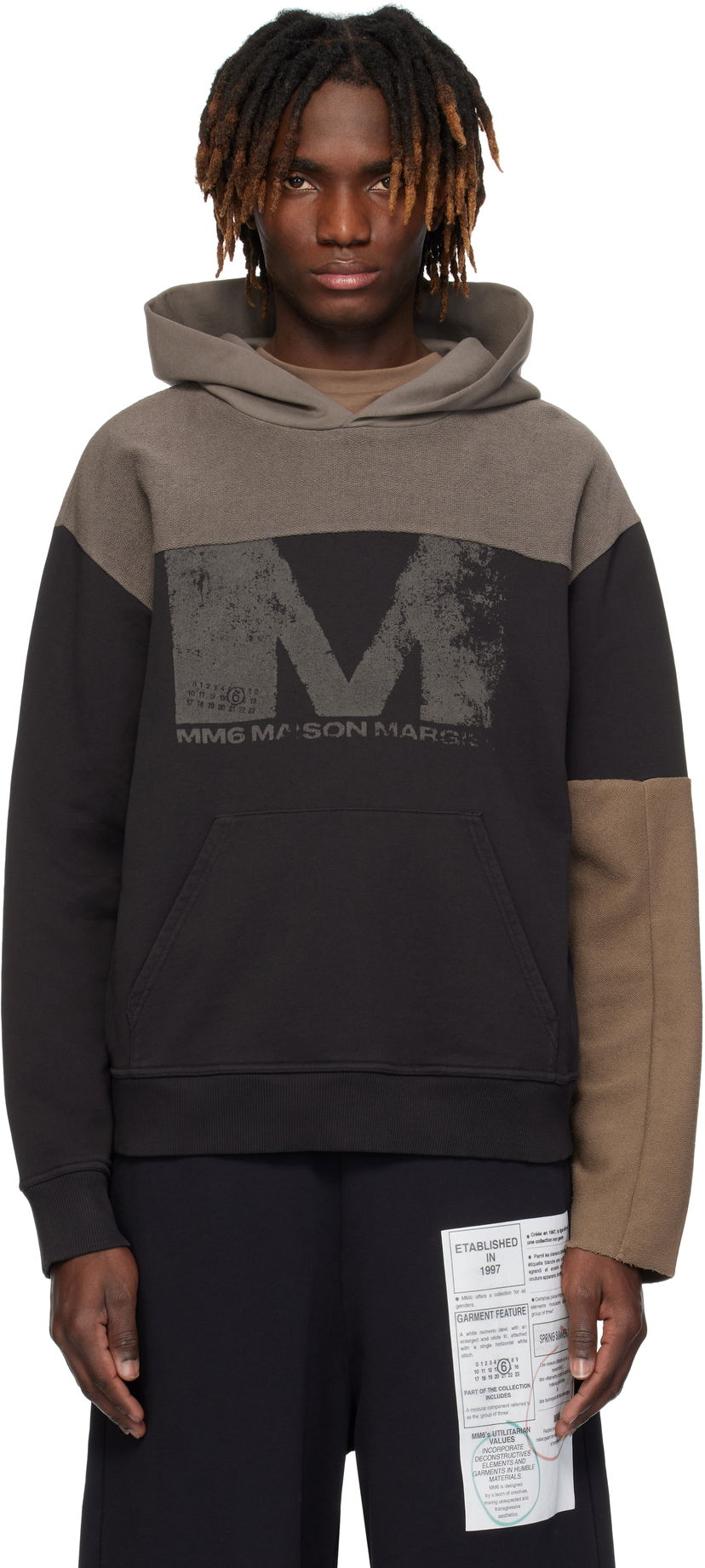 Pulover Maison Margiela MM6 Maison Margiela Washed Hoodie Rjava | SH0GU0025 MTJ016