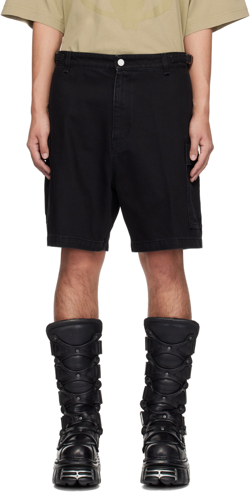 Kratke hlače VETEMENTS VETEMENTS Cargo Shorts Črna | UA66SS520B