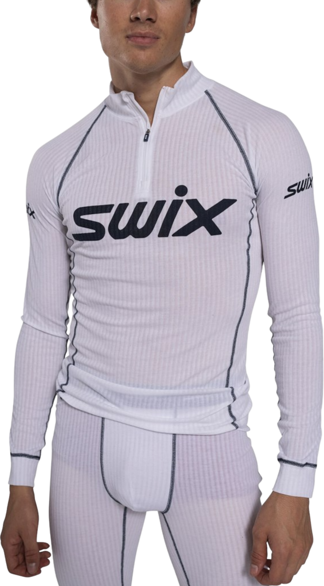 Nogavice SWIX Swix RaceX Classic Half Zip Top Bela | 10116-23-20000