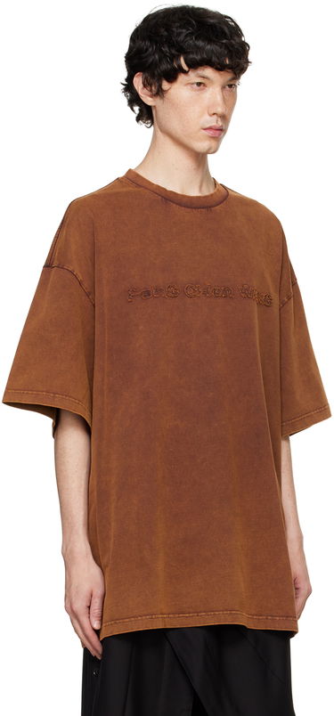 Majica Feng Chen Wang Feng Chen Wang Washed Logo T-Shirt Rjava | FUF18TS07, 1