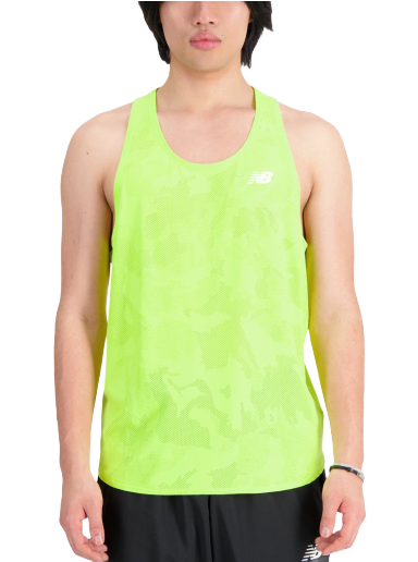 Majica brez rokavov New Balance Q Speed Top Zelena | mt33280thw