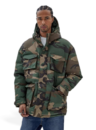 Puhovka GUESS Originals All Over Camouflage Puffer Zelena | M3BL02WEZR0