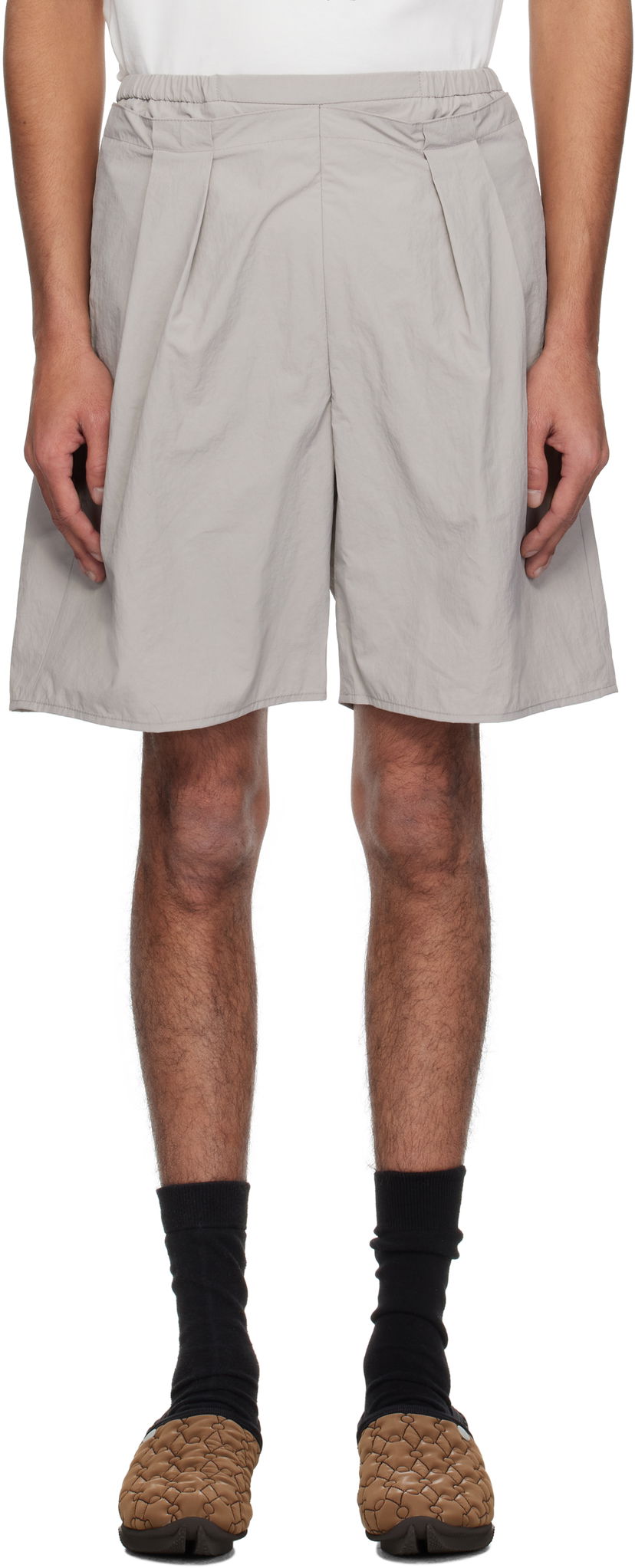 Kratke hlače ADER ERROR ADER error 0202 Pleated Shorts Siva | BO01SSBT0202GR