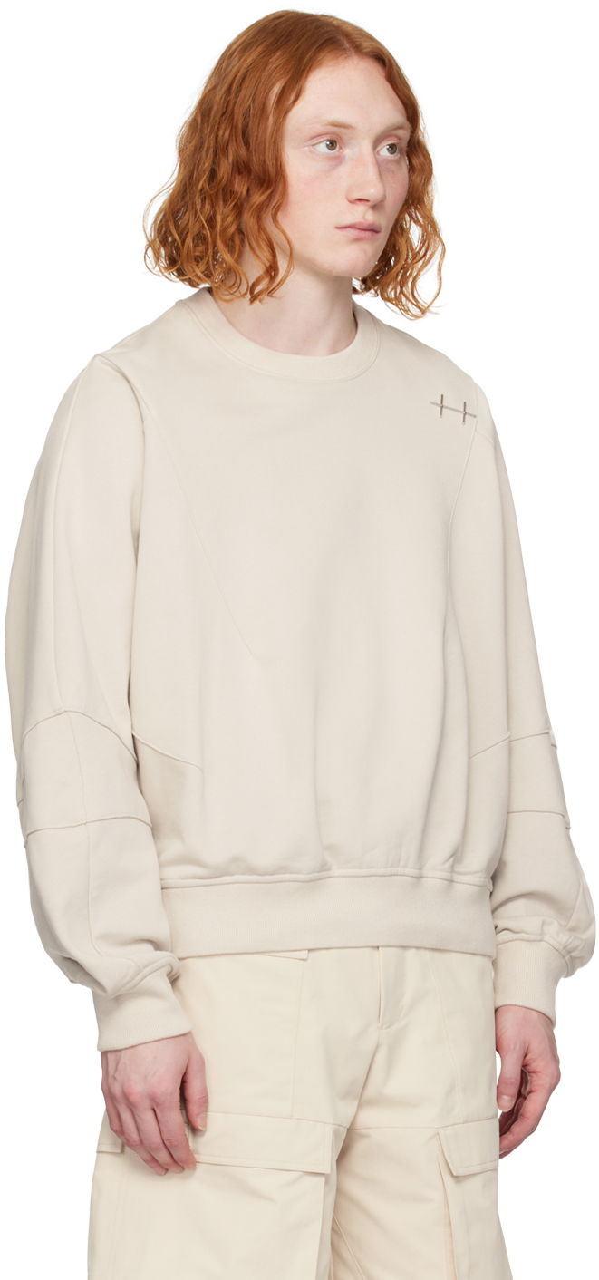 Pulover HELIOT EMIL Plicate Detail Sweatshirt Bež | SS24_M_08_062_ST18, 1