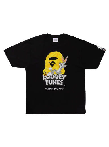 Majica BAPE Looney Tunes x ABC Camo Ape Head Tee Črna | 001TEH731925CBLK