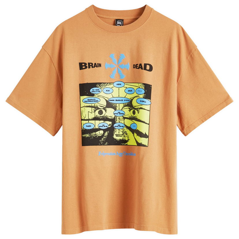 Majica Brain Dead Information Age Occultism T-Shirt, Size Large, by Brain Dead Oranžna | BDP25TO00044-CUN
