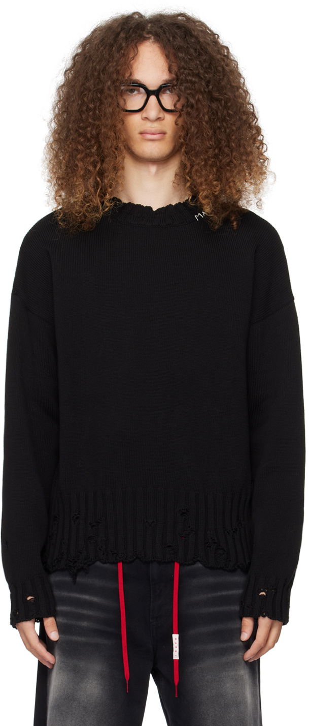 Pleteni pulover Marni Twisted Sweater Črna | GCMG0210A0 UFC652, 0