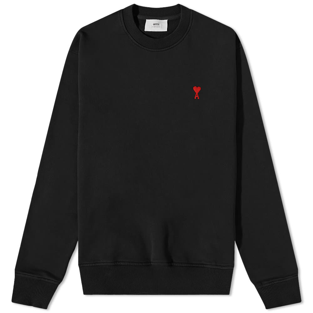 Pleteni pulover AMI Tonal ADC Crewneck Črna | USW004-747-009, 0