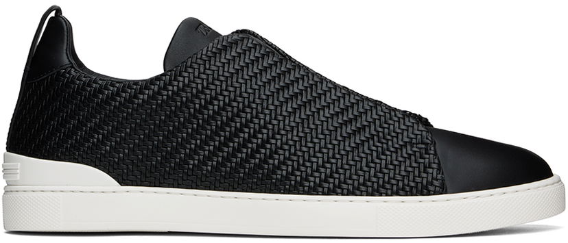 Oblačila ZEGNA ZEGNA Pelletessuta Leather Triple Stitch Črna | LHSPT-S4665Z-NER