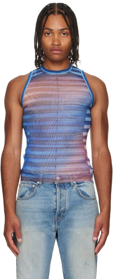 Majica brez rokavov Jean Paul Gaultier Jean Paul Gaultier 'The Air' Striped Tank Top Modra | 25/03-W-TO332-M005P-565034, 0