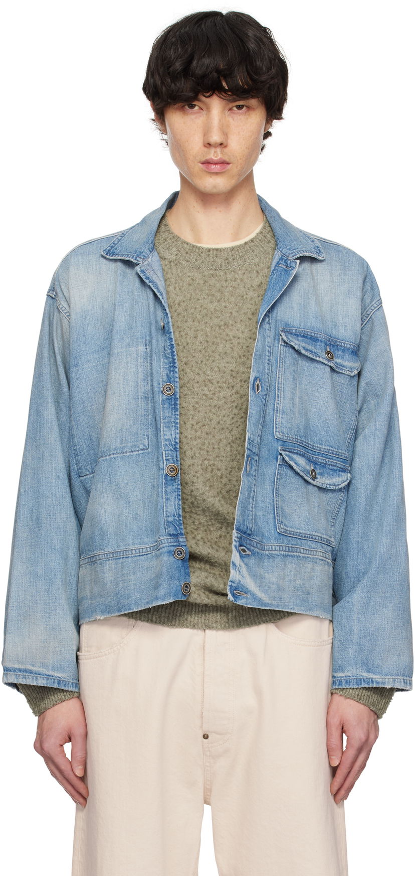 Jakna Maison Margiela Maison Margiela Sports Denim Jacket Modra | S50AM0637 M30021