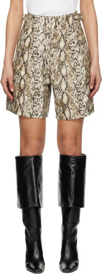 Isabel Marant Felize Printed Leather Shorts
