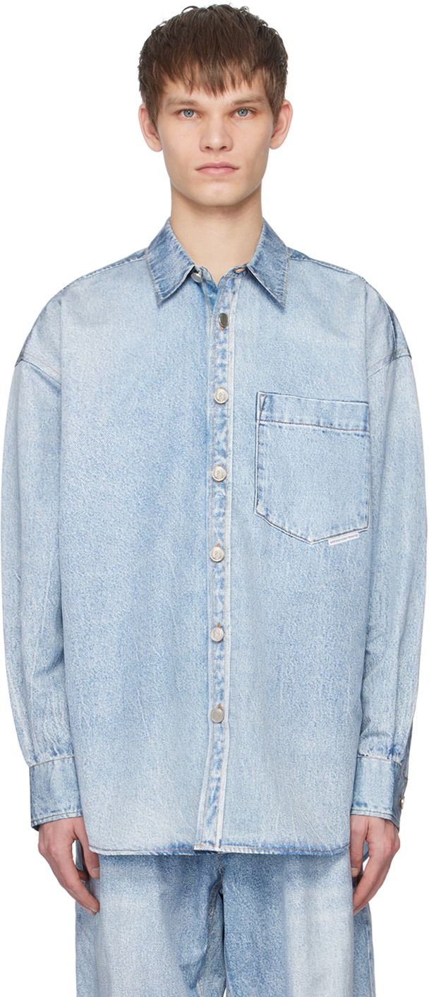 Srajce Alexander Wang Printed Shirt Modra | UWC1241675