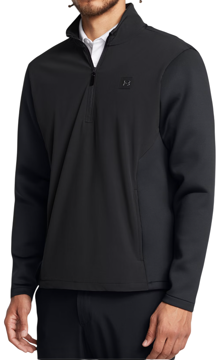 Pleteni pulover Under Armour UA Drive Pro Storm Hyb HZ Half-Zip Jacket Črna | 1387118-016